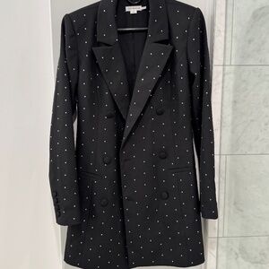 Good American black crystal  mini dress / jacket, sz S